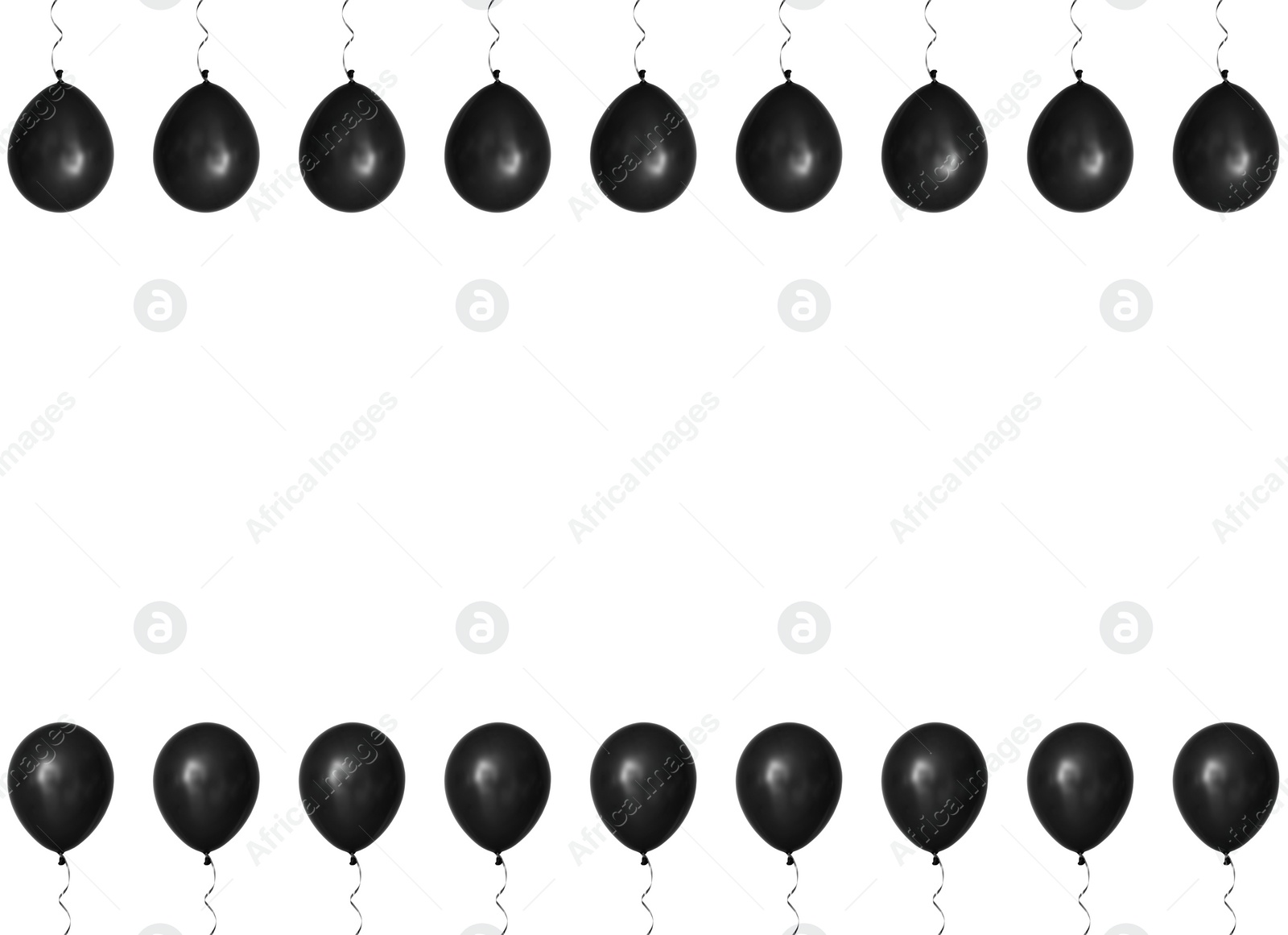 Image of Black Friday concept. Balloons on white background