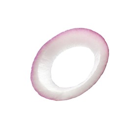 Ring of red onion isolated on white