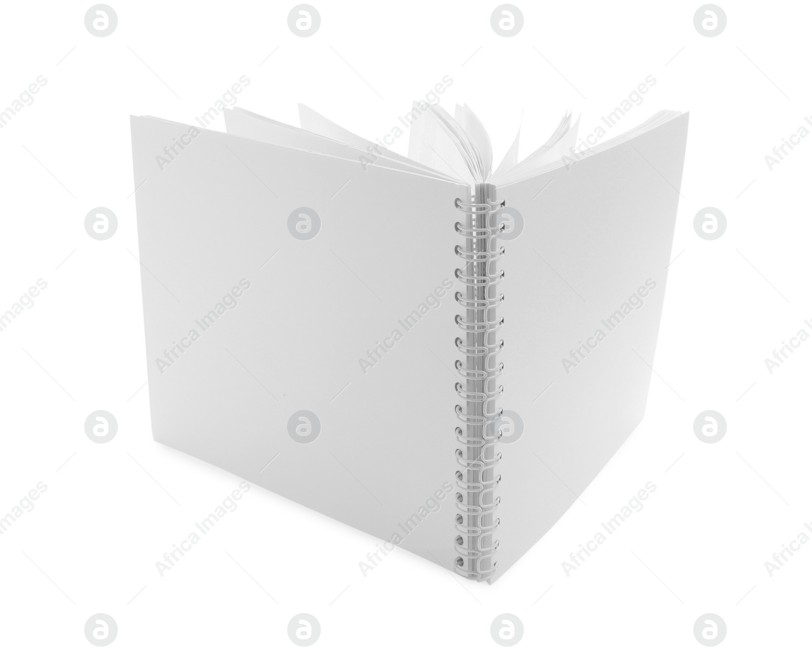 Photo of Paper brochure with blank cover isolated on white