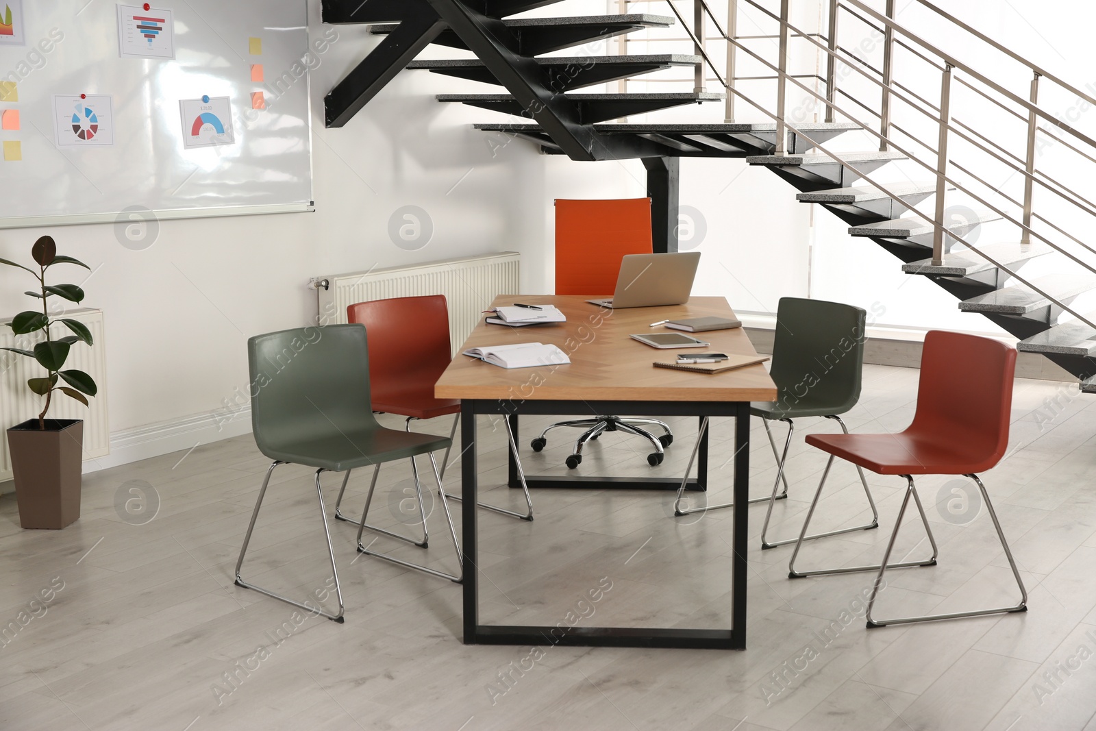 Photo of Conference room interior with modern office table