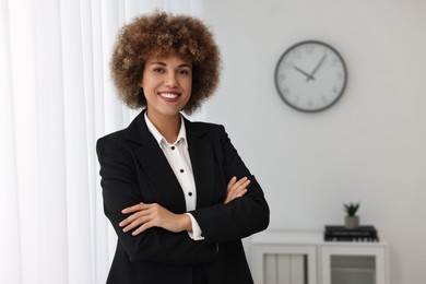 Photo of Portrait of beautiful female notary in office