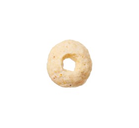 Photo of One tasty cereal ring isolated on white