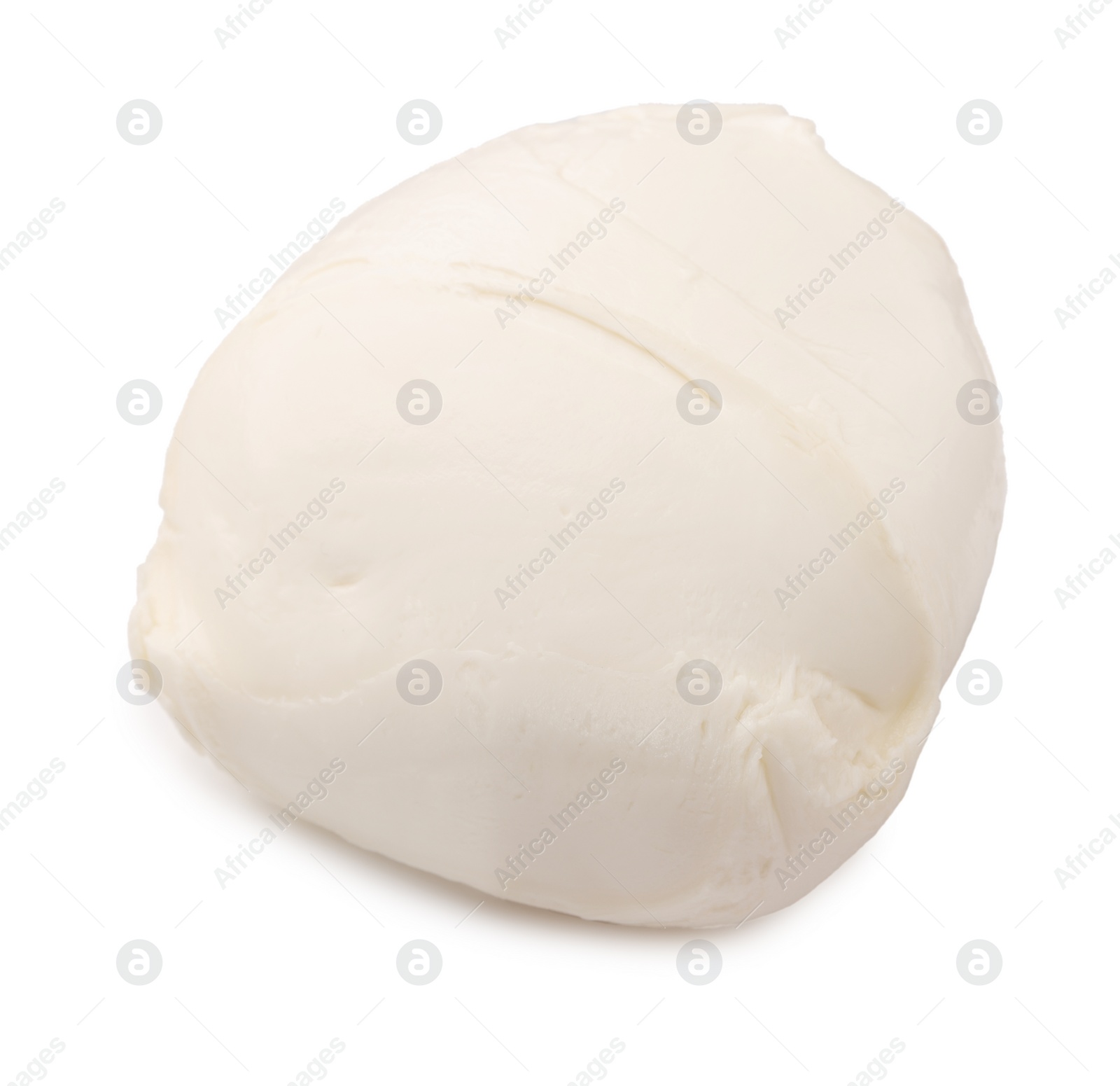 Photo of Piece of mozzarella cheese isolated on white