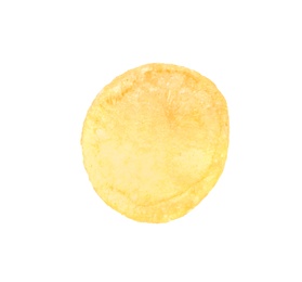 Photo of Tasty crispy potato chip on white background