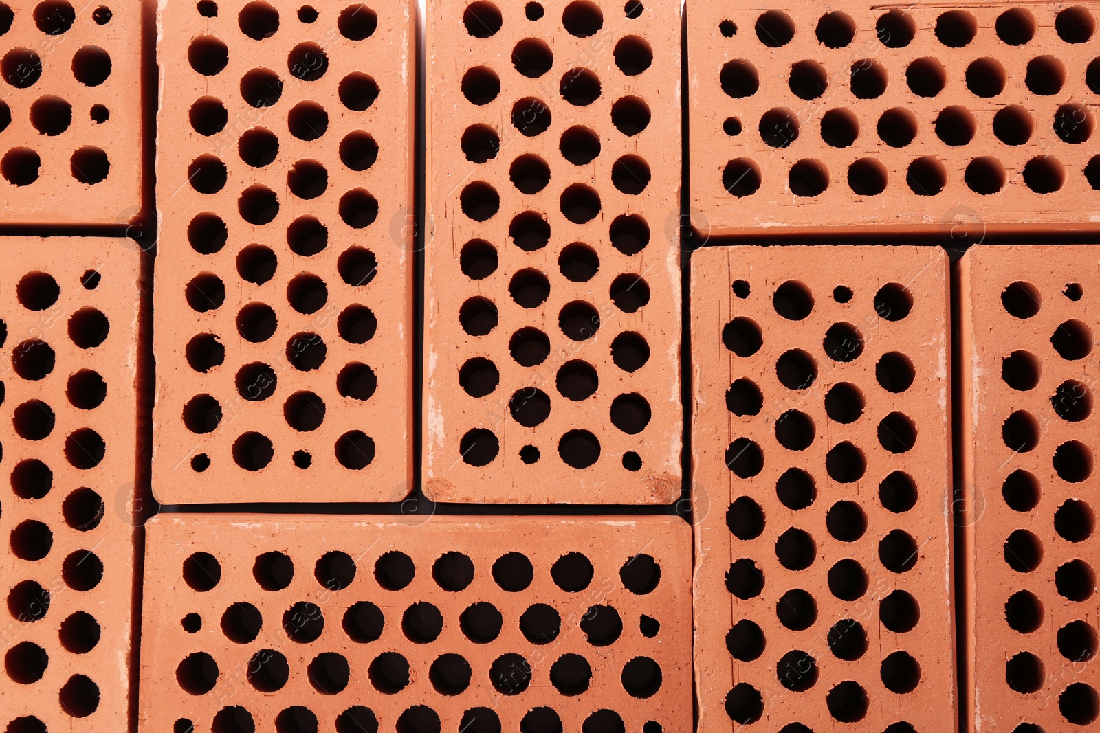 Photo of Red bricks wall as background. Building material