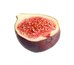 Photo of Half of fresh fig isolated on white