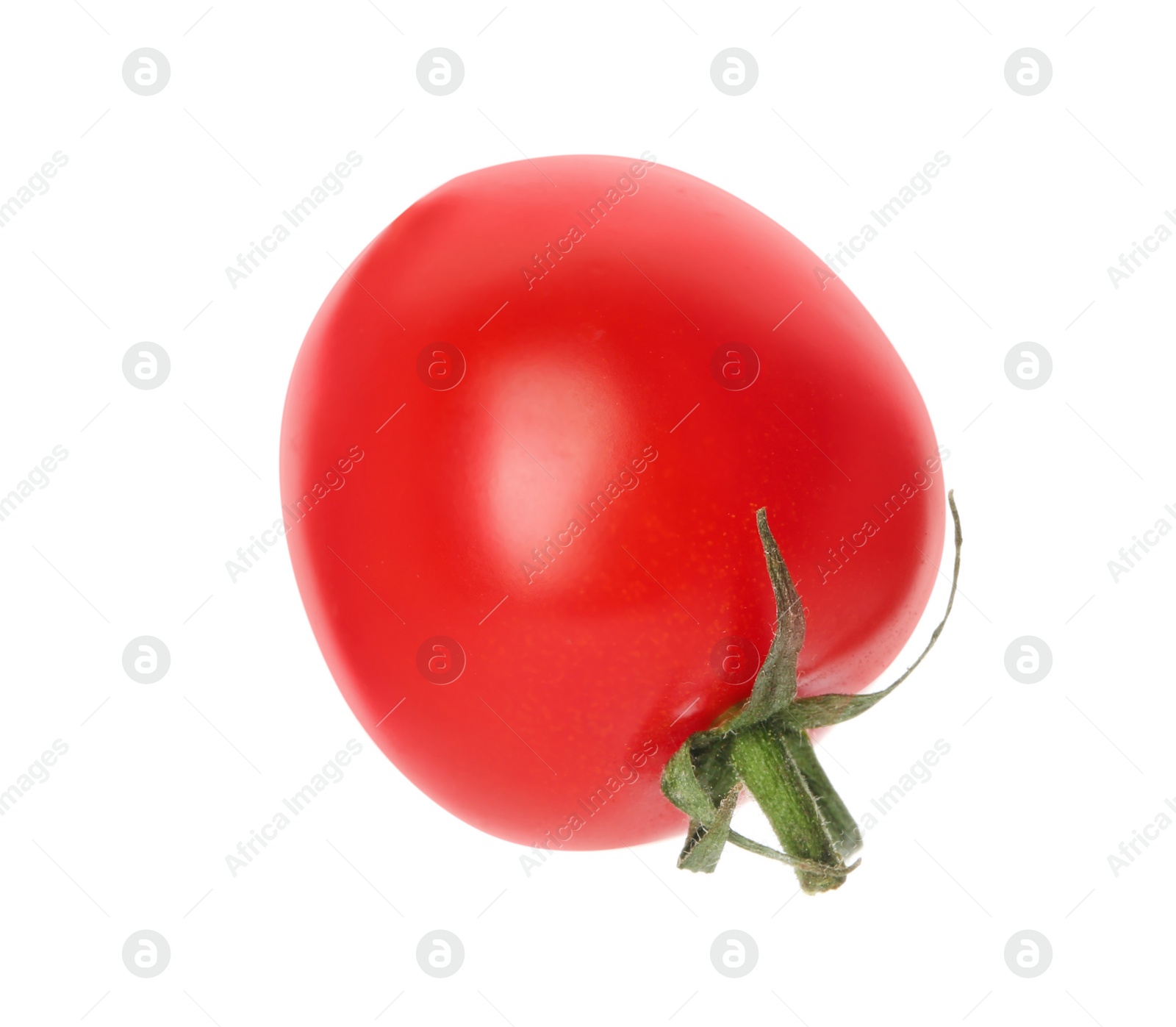 Photo of Whole ripe red tomato on white background