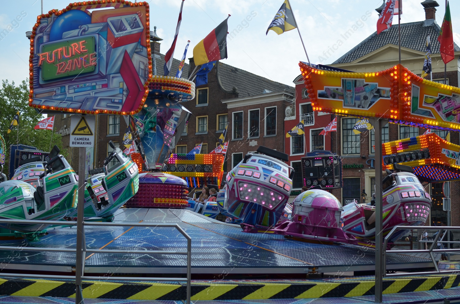 Photo of Netherlands, Groningen - May 18, 2022: Beautiful attraction Future rance in amusement park