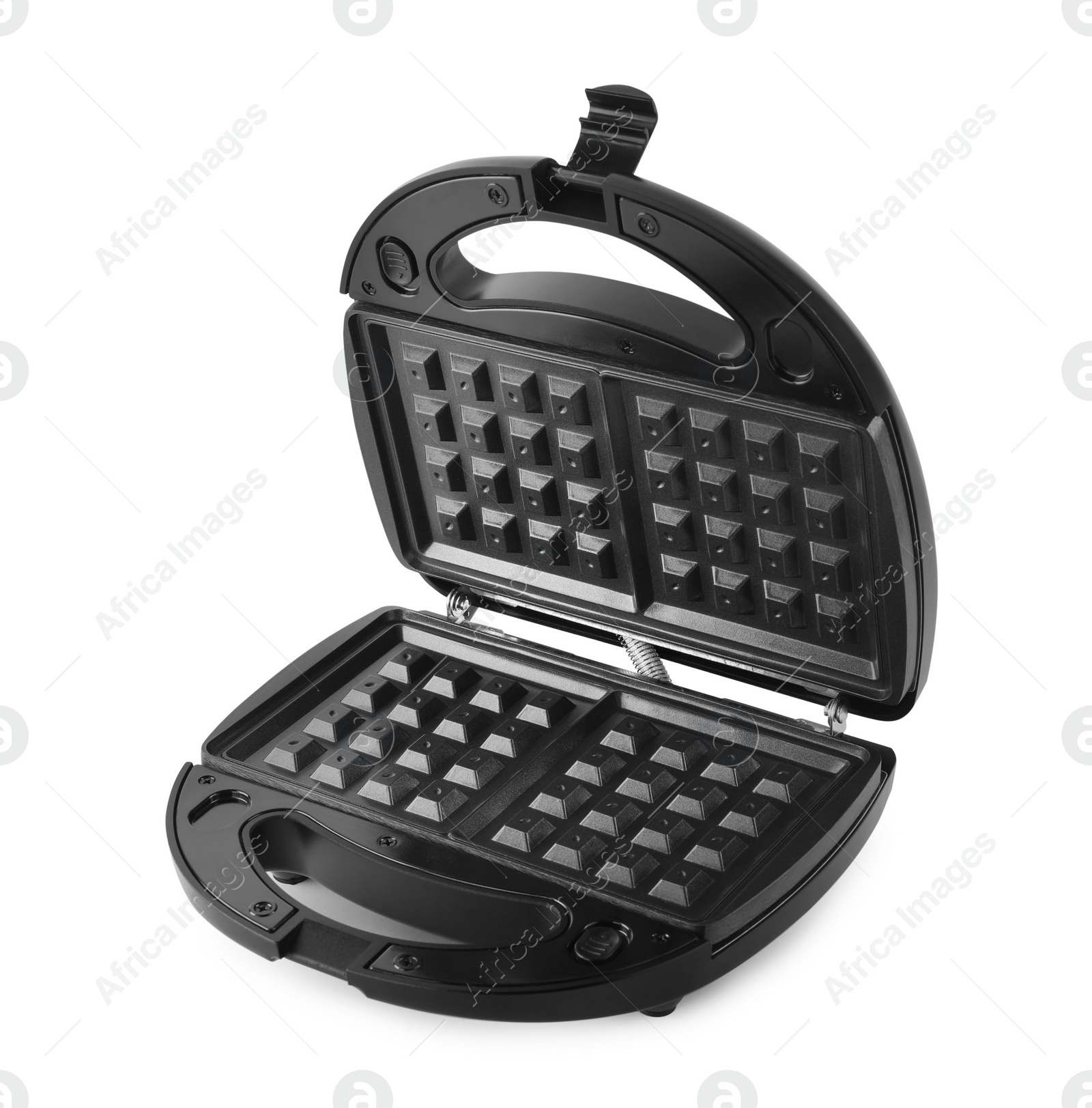 Photo of Modern electric waffle iron isolated on white