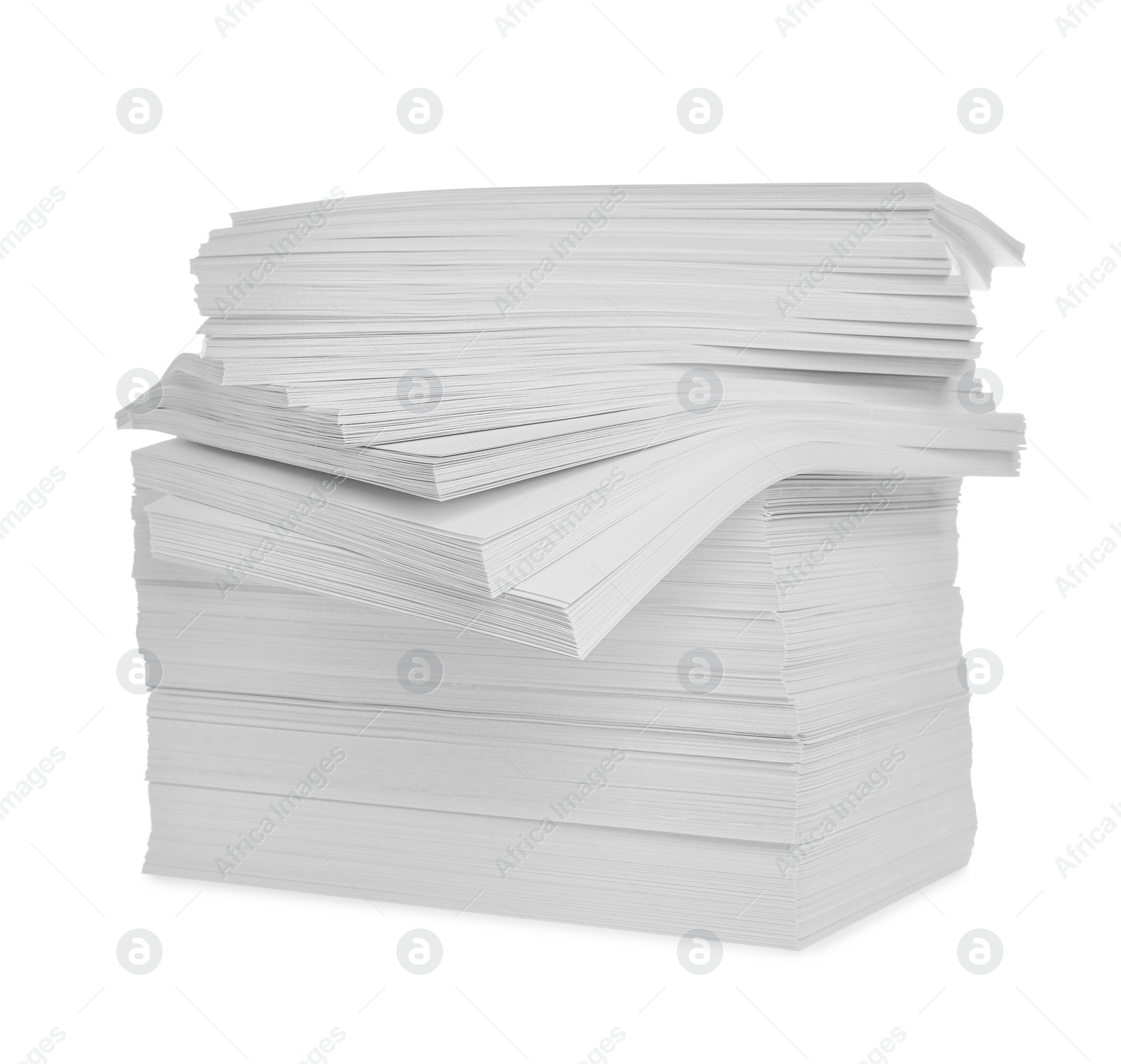 Photo of Stack of paper sheets isolated on white