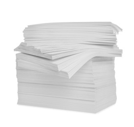 Photo of Stack of paper sheets isolated on white