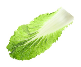 Leaf of Chinese cabbage isolated on white