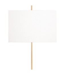 One blank protest sign isolated on white