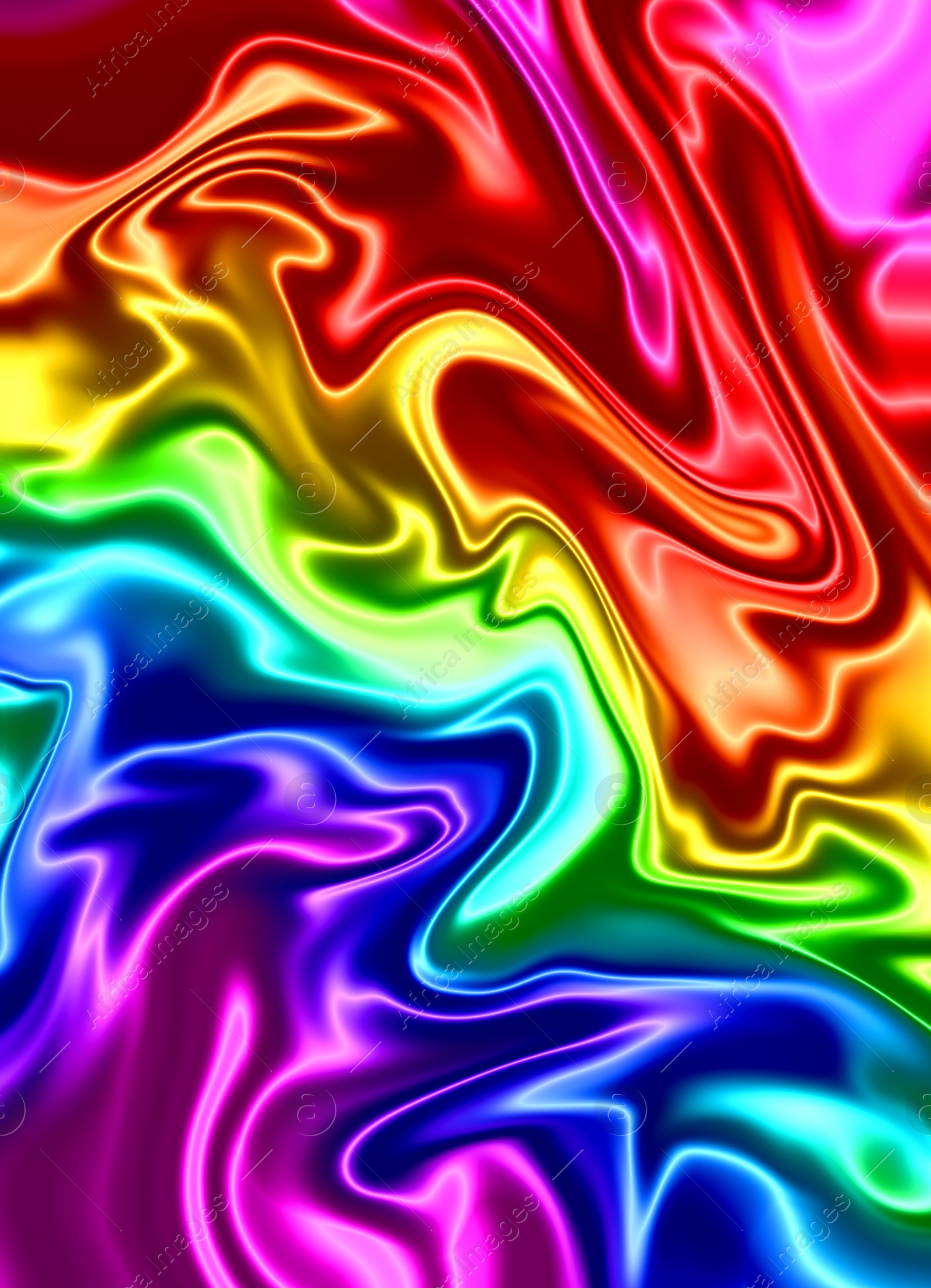 Illustration of Colorful background with pattern in bright rainbow neon colors