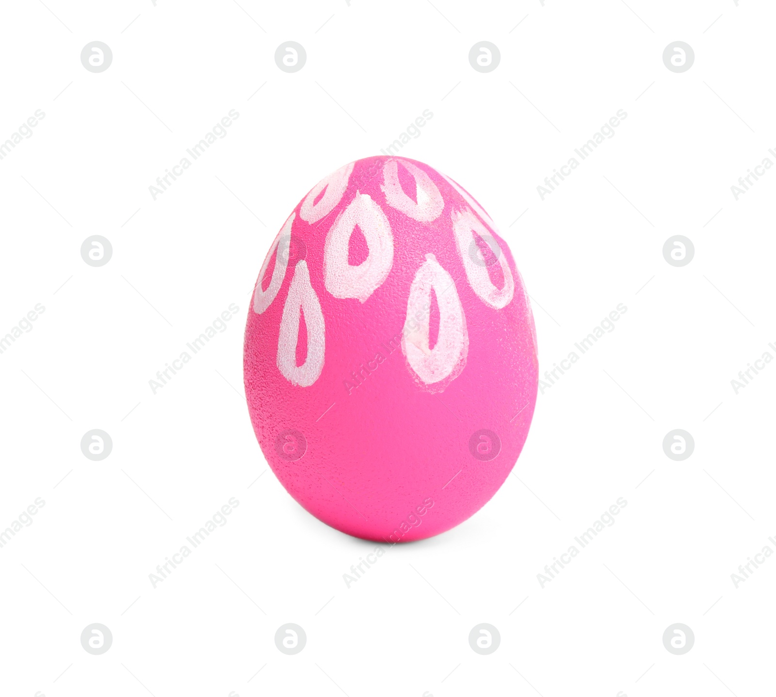 Photo of Pink egg for Easter celebration isolated on white