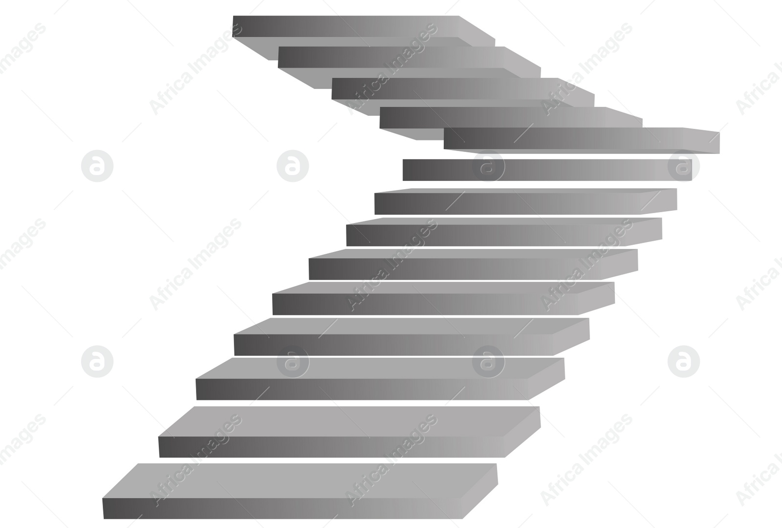 Image of Illustration of stairs on white background. Way to success