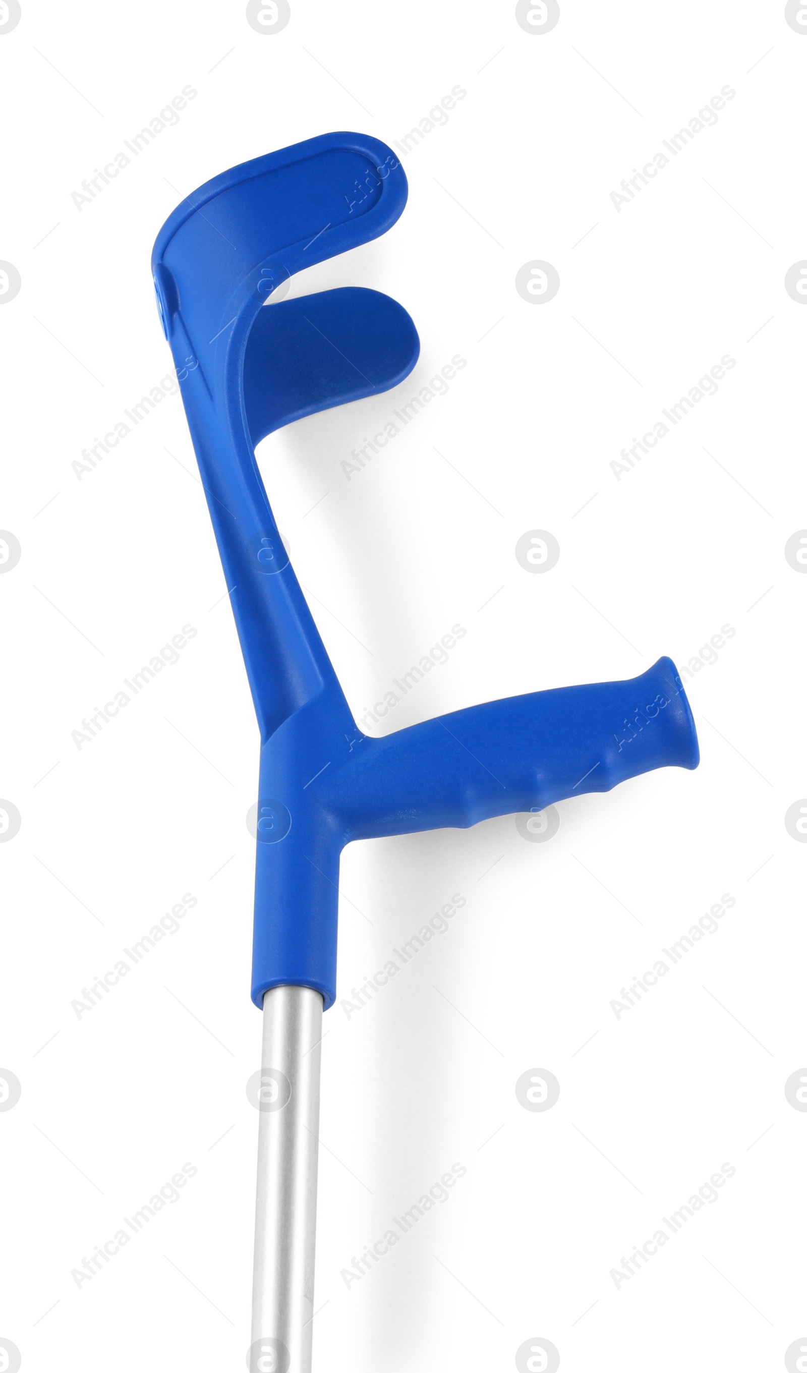 Photo of New adjustable elbow crutch on white background, above view