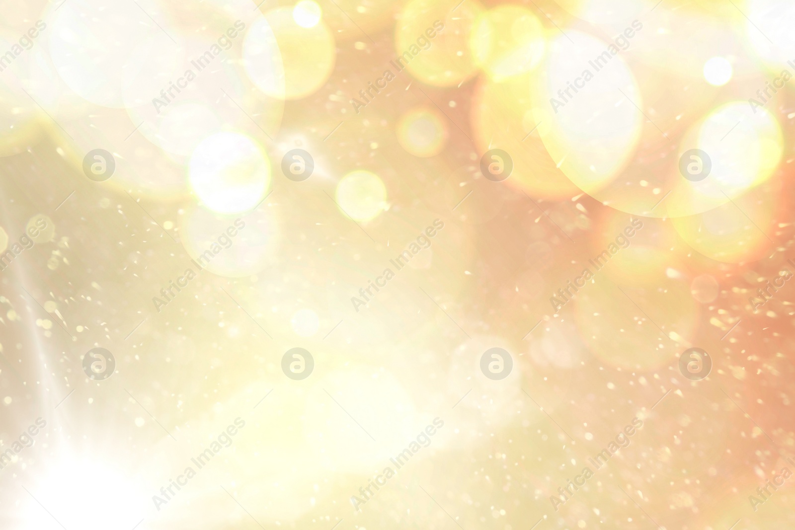 Image of Beautiful abstract background with defocused golden lights