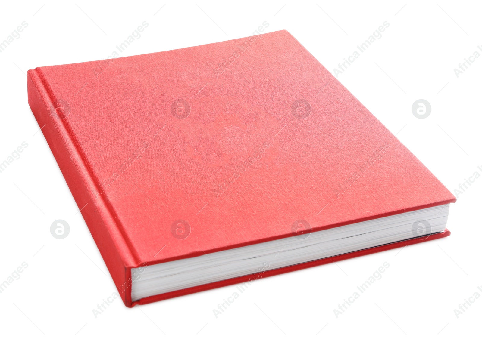 Photo of Book with red cover on white background