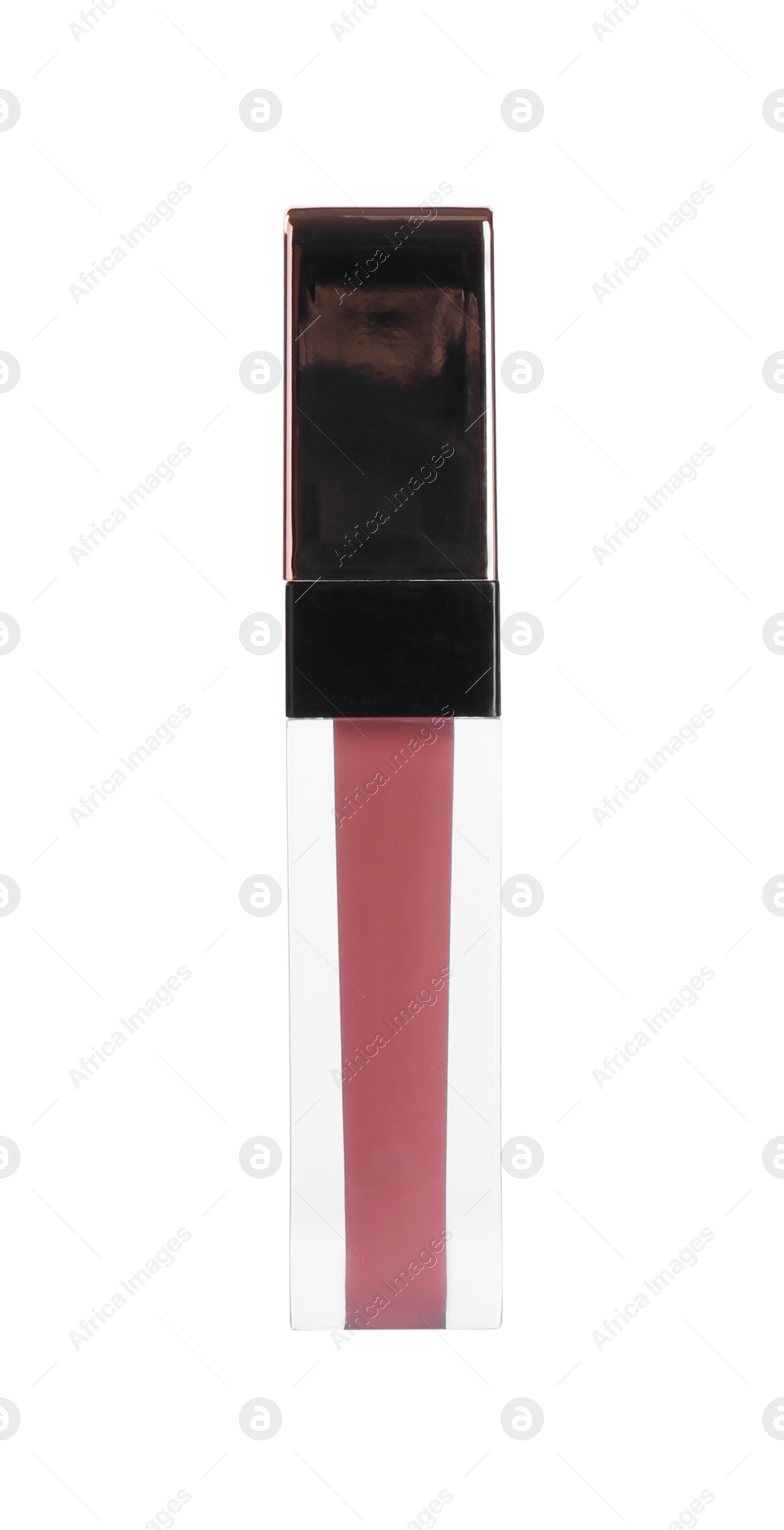 Photo of One lip gloss isolated on white. Cosmetic product