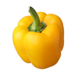 Photo of Raw yellow bell pepper isolated on white