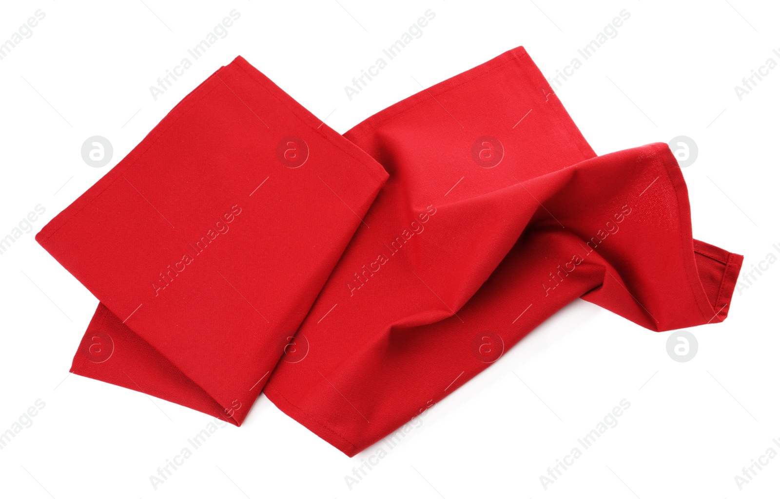 Photo of Fabric napkins for table setting on white background