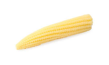 Photo of Tasty fresh yellow baby corn isolated on white