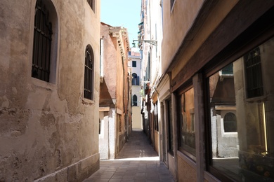 Photo of Beautiful old narrow street in city center