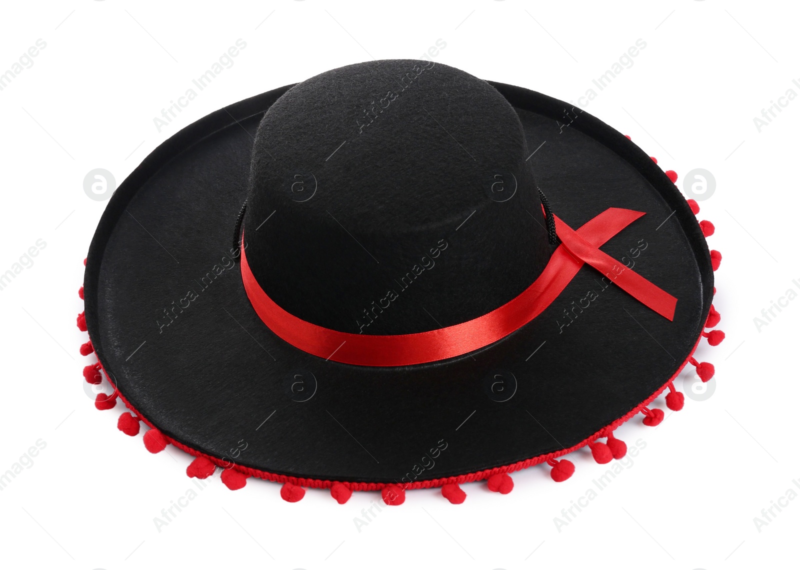 Photo of One Mexican sombrero hat isolated on white