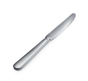 Photo of One new shiny knife isolated on white