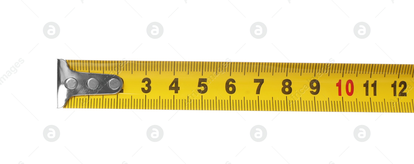 Photo of Tape measure isolated on white. Construction tool