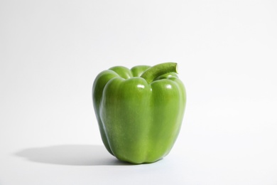 Raw ripe paprika pepper on white background