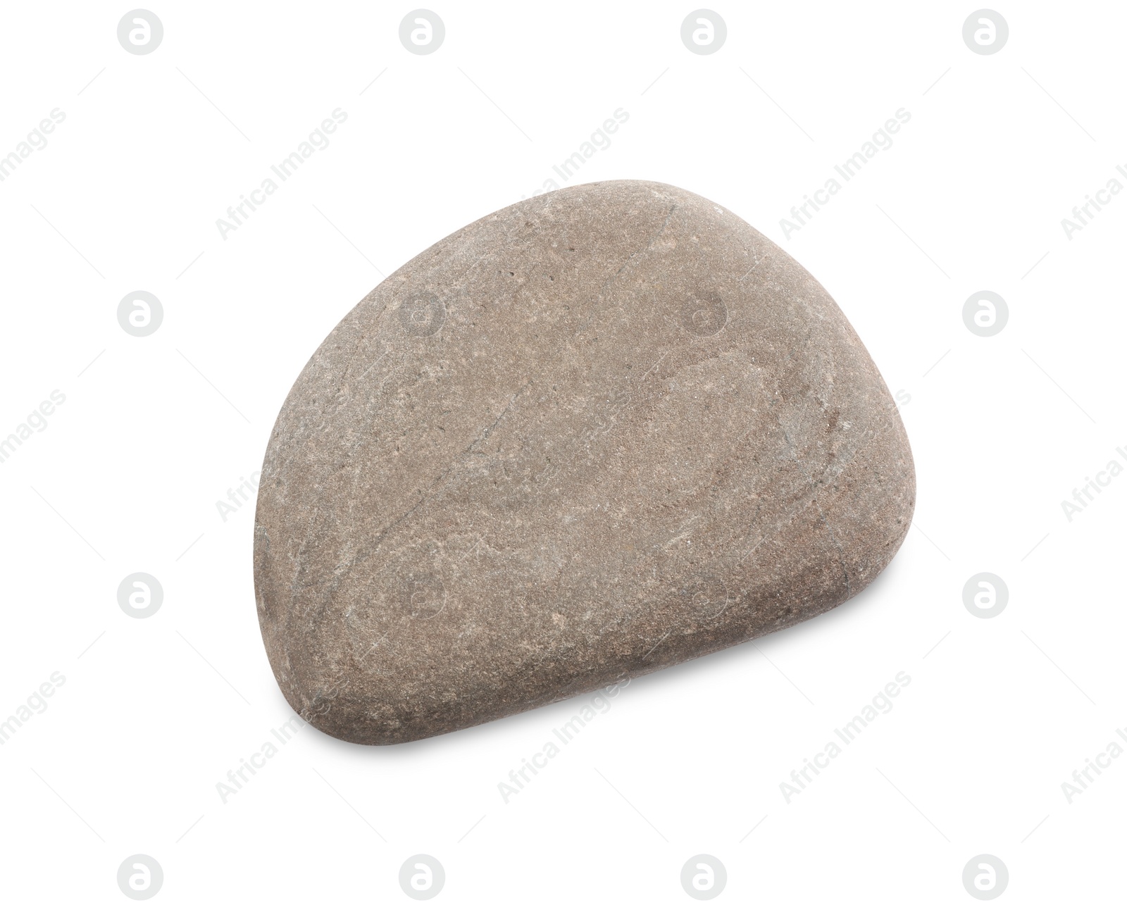 Photo of Brown spa stone isolated on white, top view