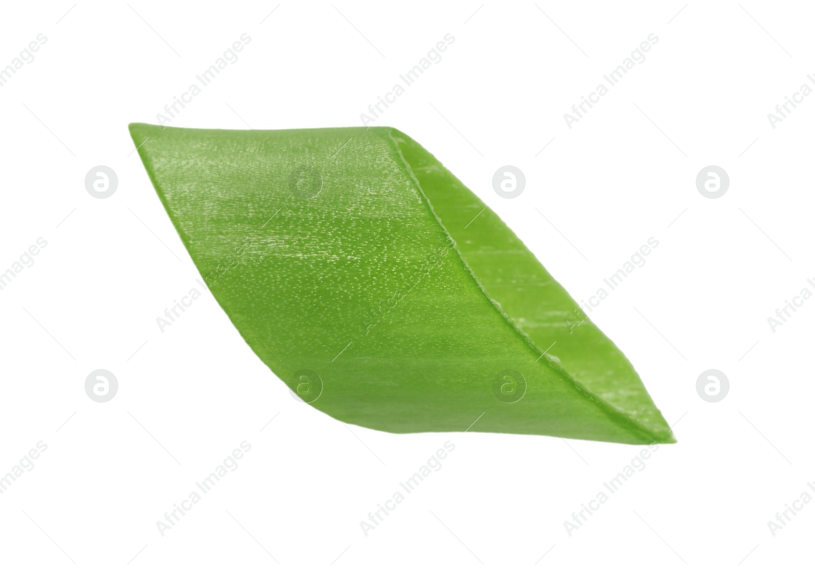 Photo of Piece of fresh green onion isolated on white