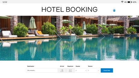 Image of Online hotel booking website interface with information