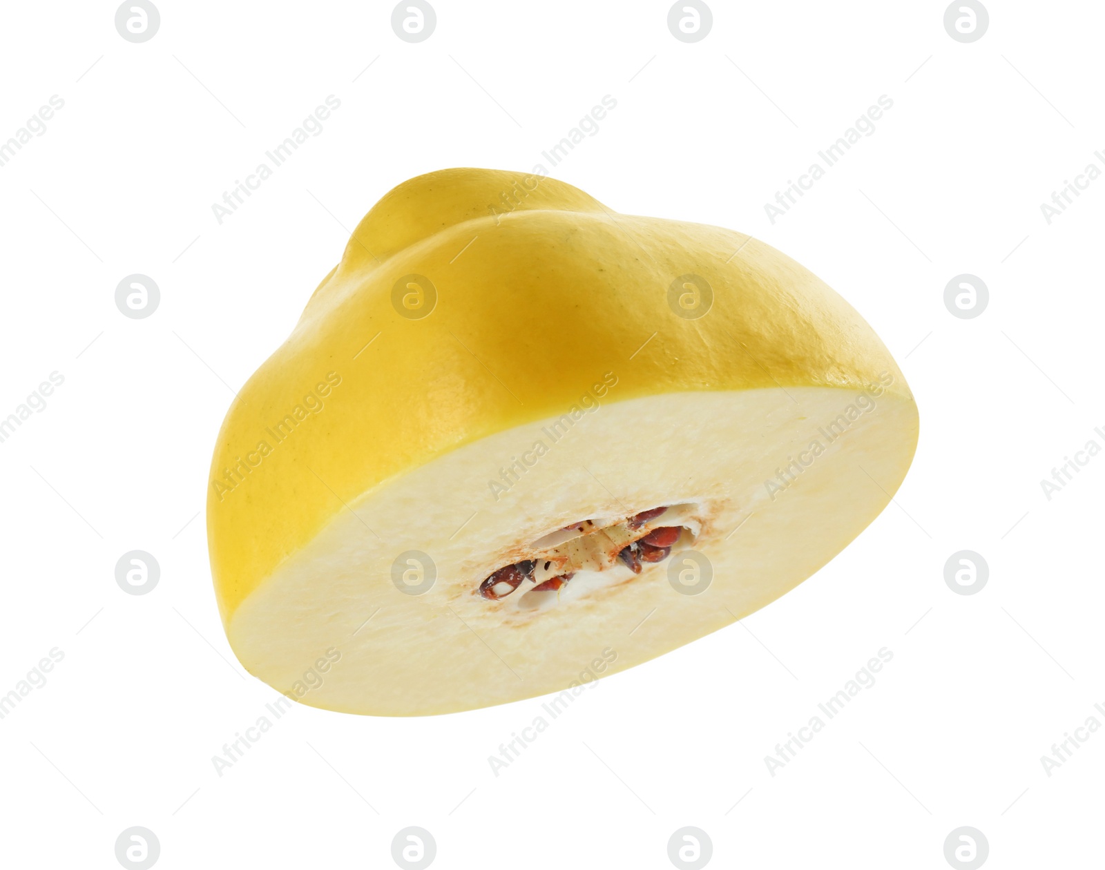 Photo of Piece of fresh ripe quince isolated on white