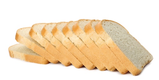 Photo of Slices of wheat bread isolated on white