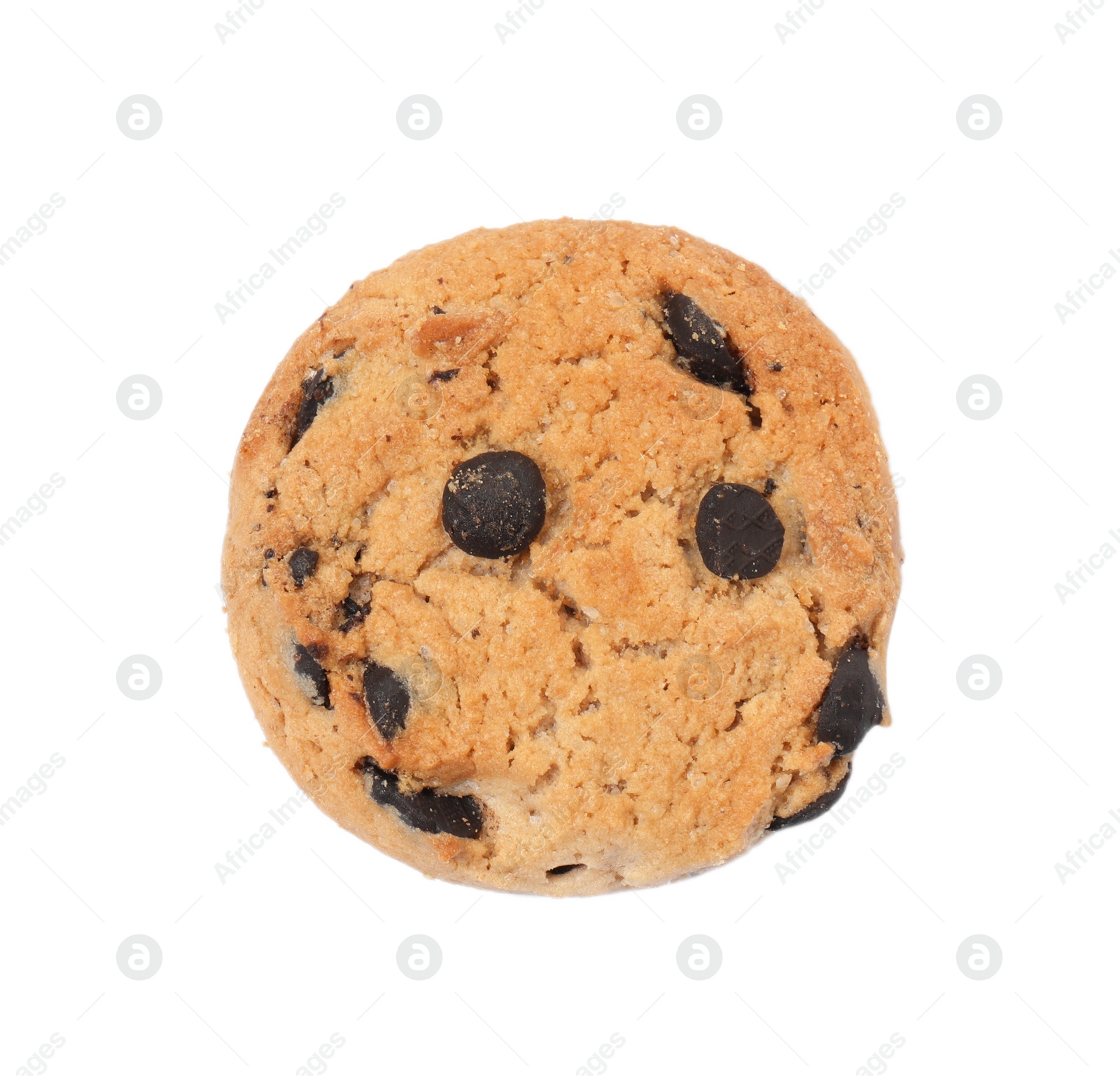 Photo of Delicious chocolate chip cookie isolated on white