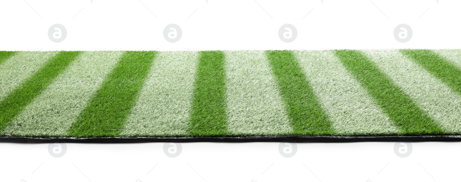 Image of Green grass with markings on white background