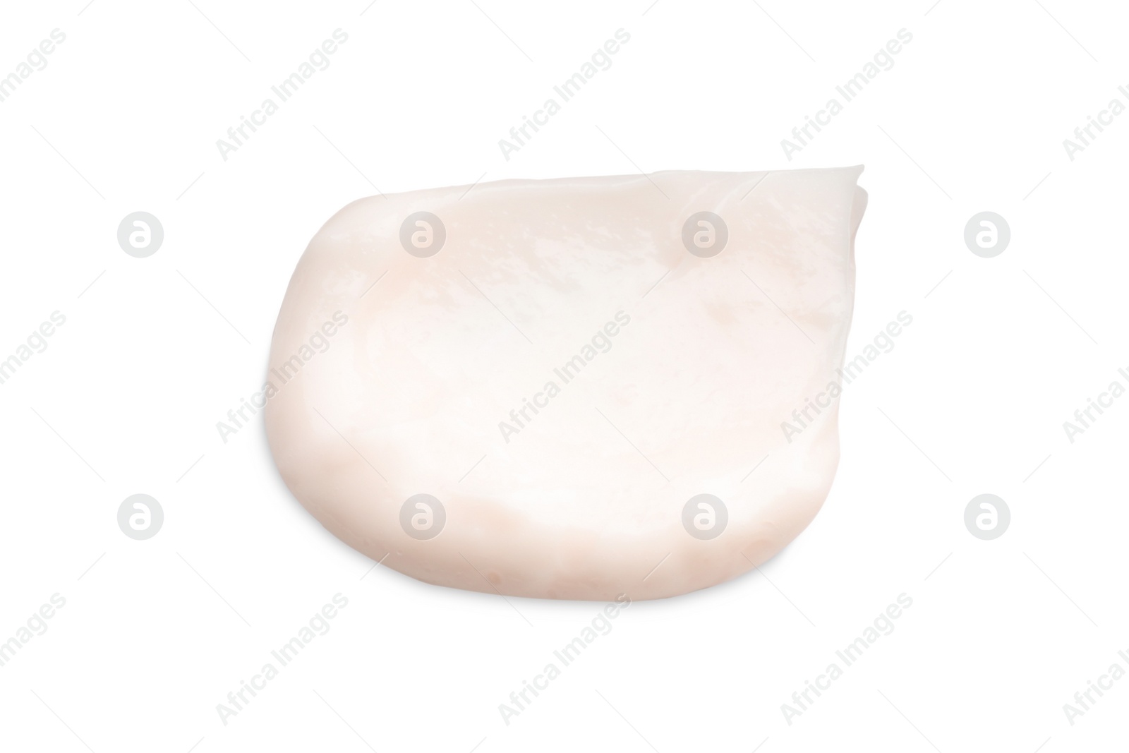Photo of Sample of face cream on white background, top view
