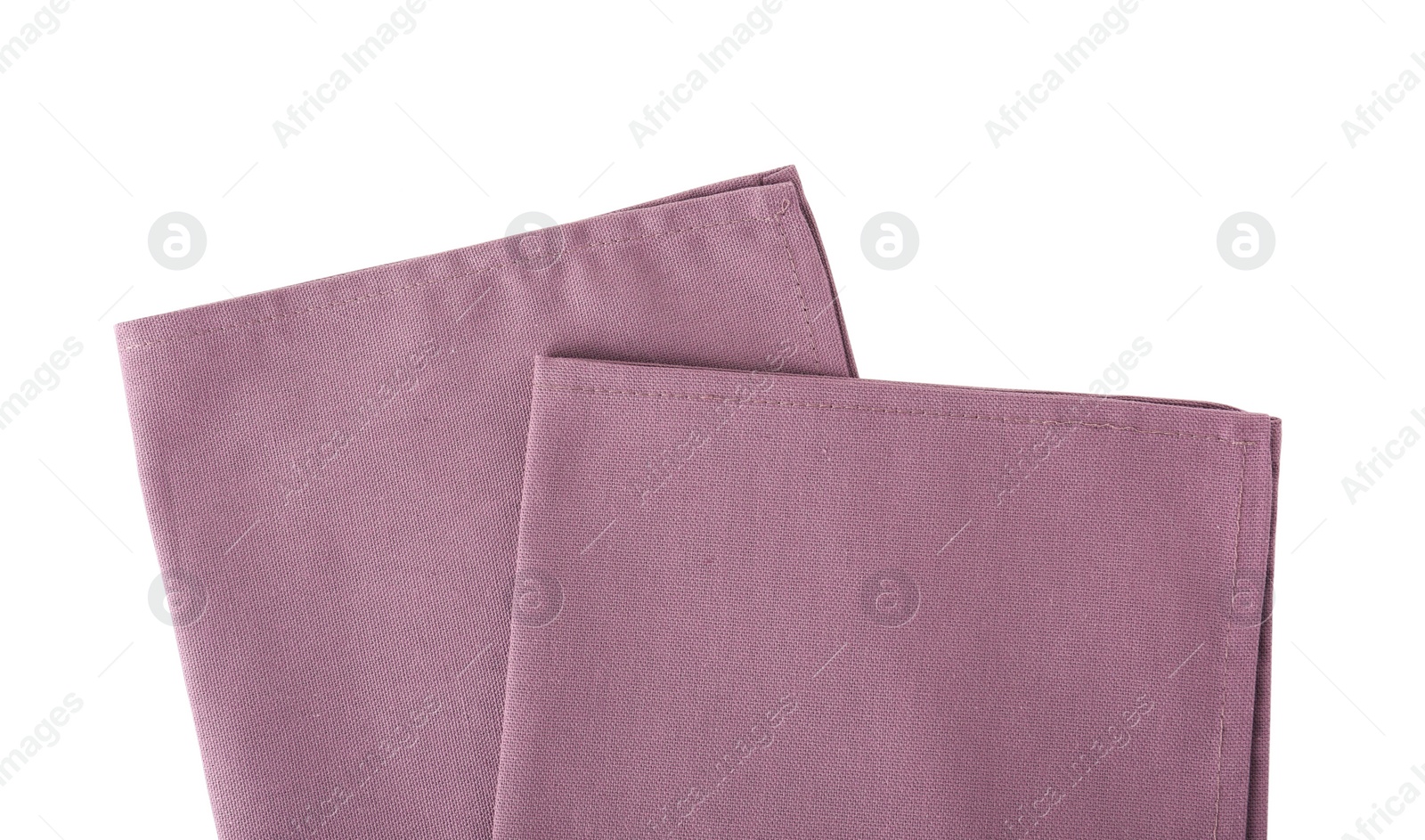 Photo of Fabric napkins for table setting on white background