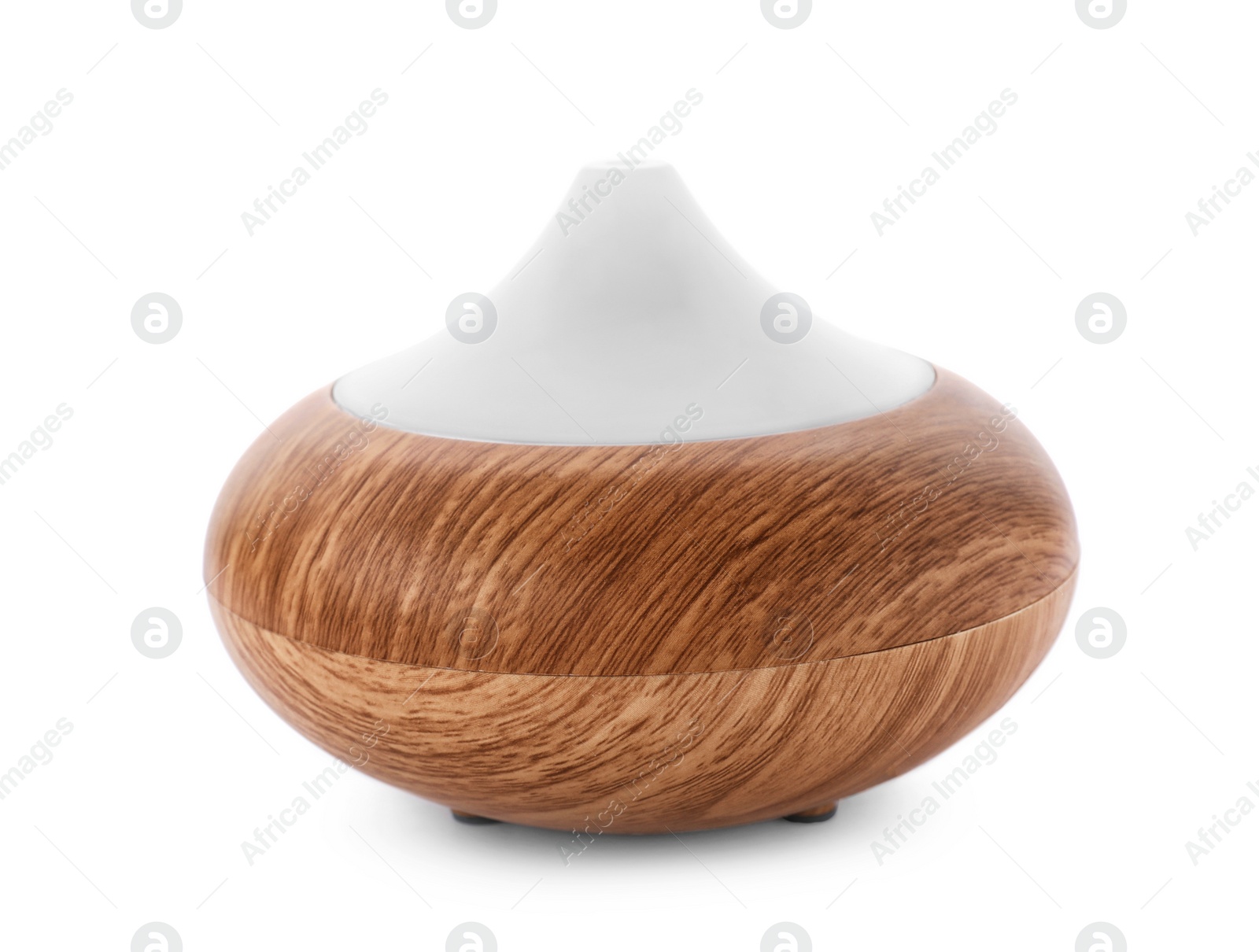 Photo of Aroma oil diffuser on white background