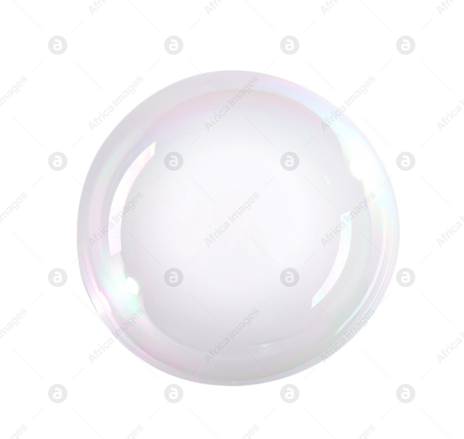 Photo of Beautiful transparent soap bubble isolated on white