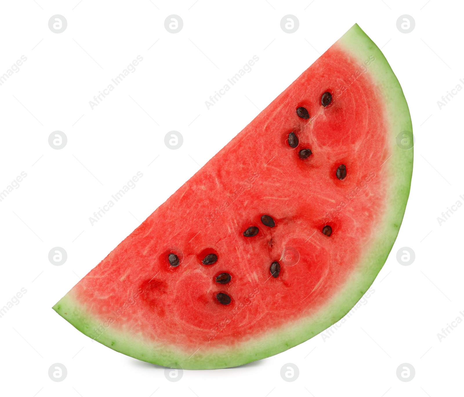 Photo of Slice of delicious ripe watermelon isolated on white