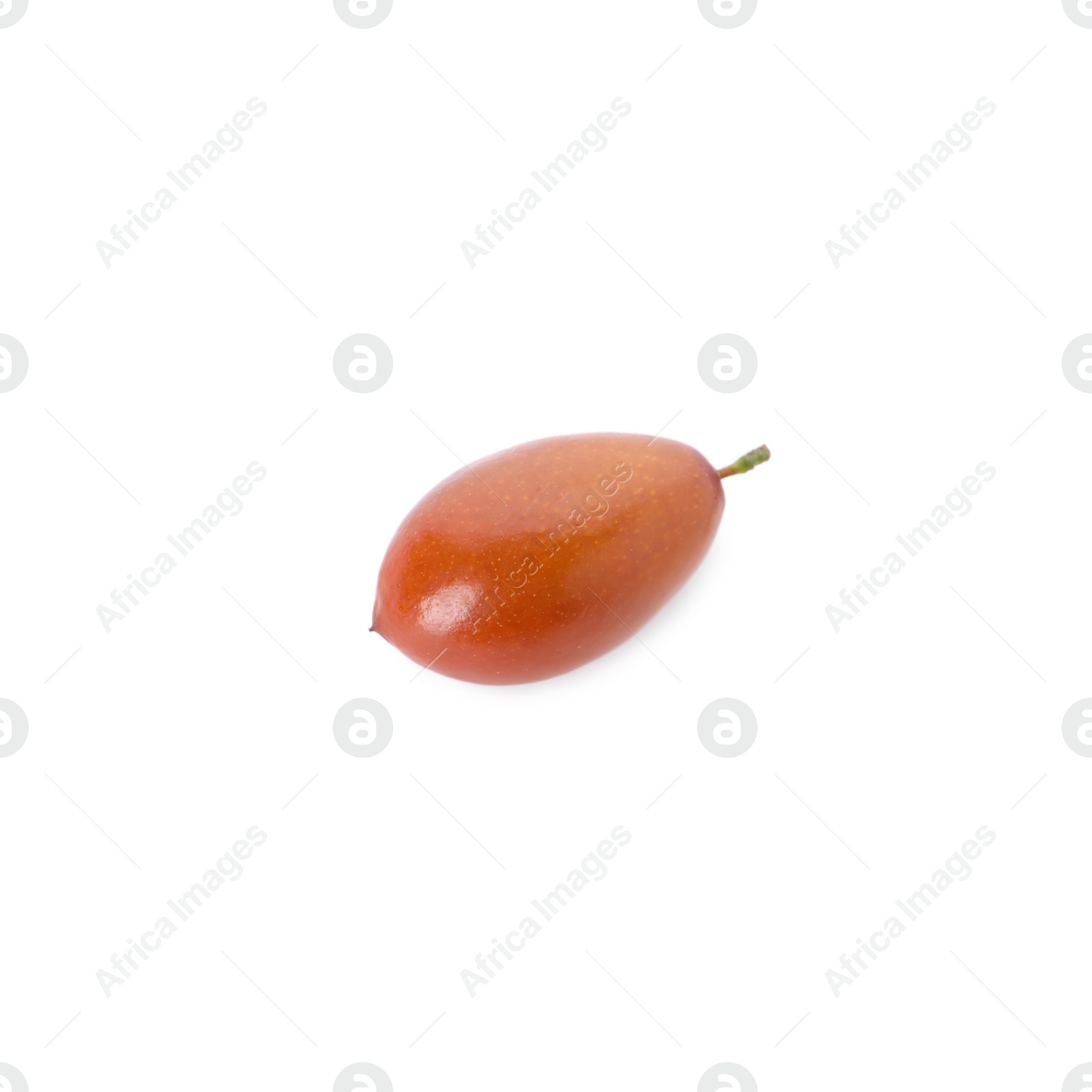Photo of One ripe red date isolated on white