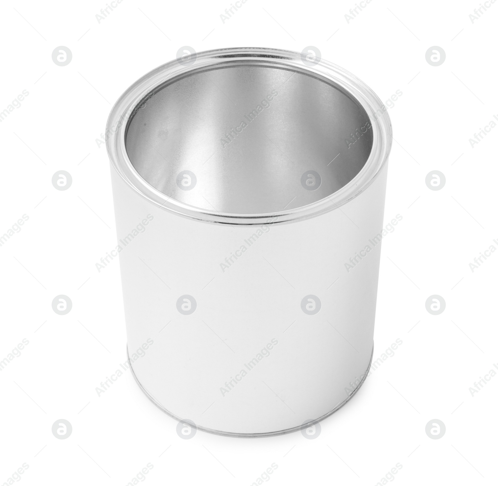 Photo of New empty paint can isolated on white