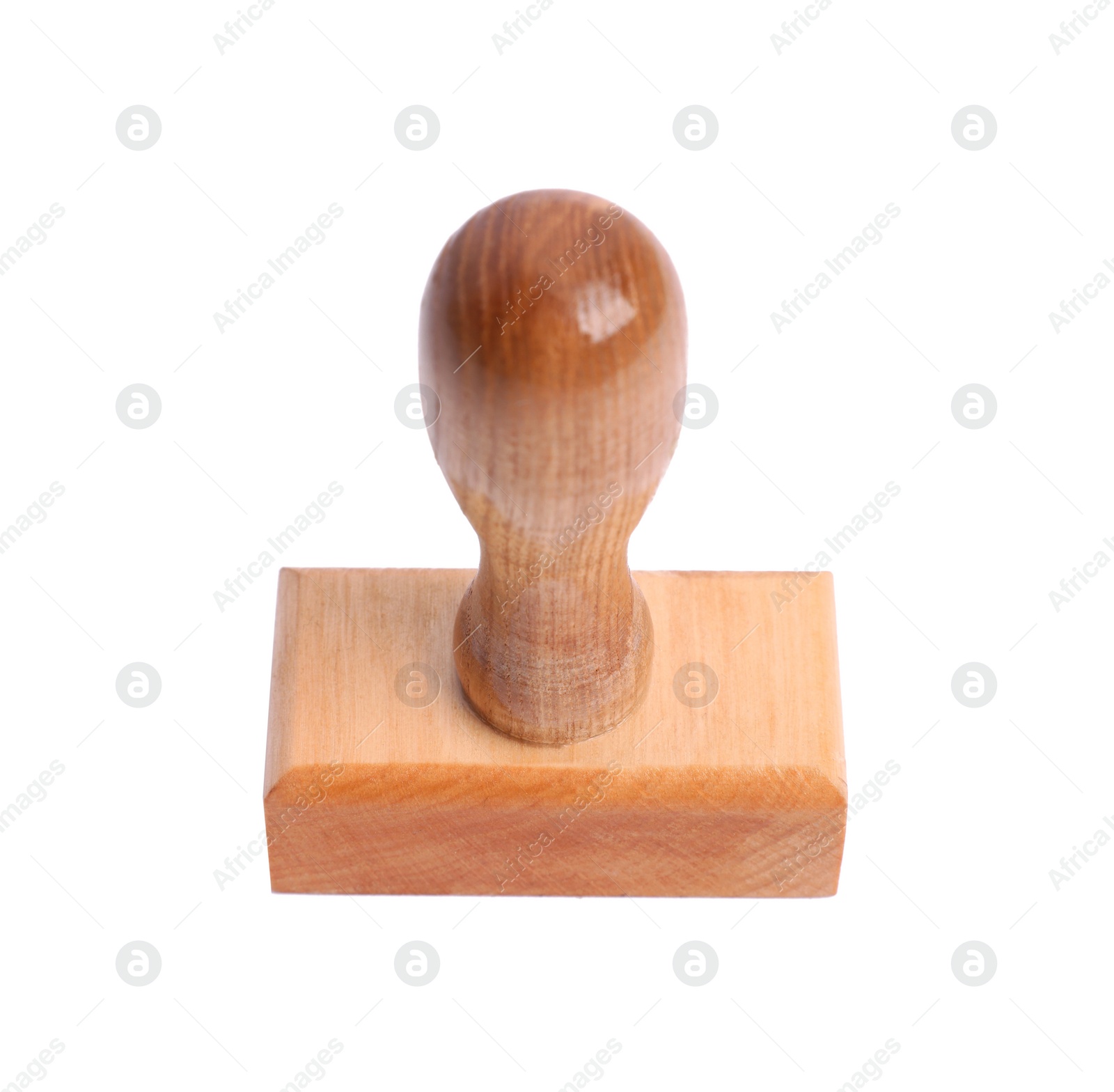 Photo of One wooden stamp tool isolated on white