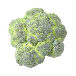 Photo of Fresh raw green broccoli isolated on white