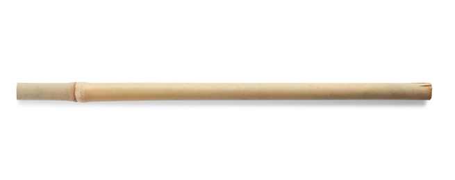 Photo of Dry bamboo stick on white background