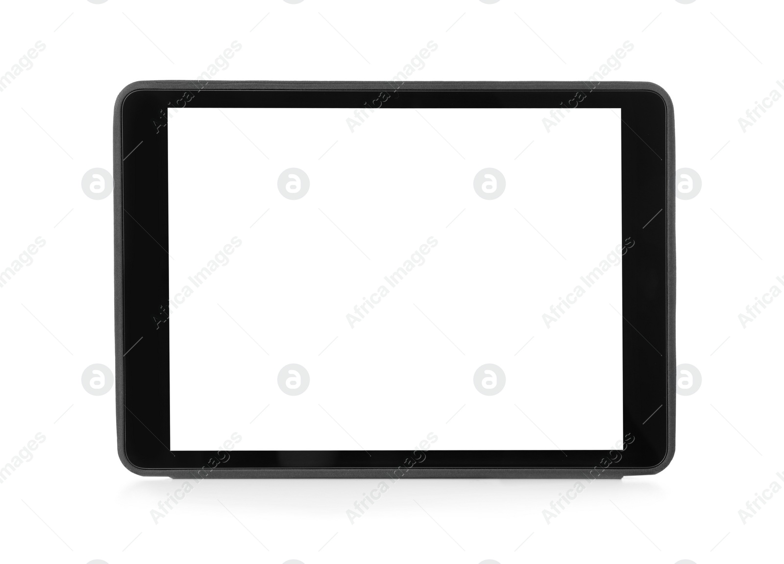 Photo of Tablet computer with blank screen isolated on white. Modern gadget